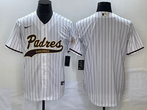 Men's San Diego Padres White Replica Blank Jersey Joint Edition