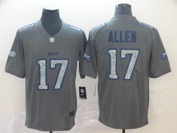 Men's Buffalo Bills Josh Allen #17 Gray Player Game Jersey