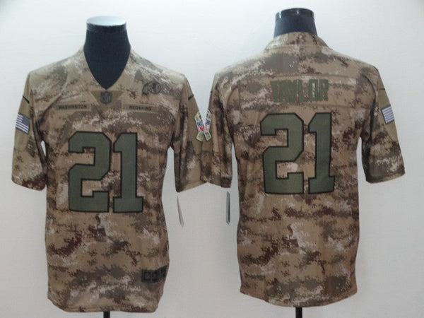 Men's Washington Redskins Sean Taylor #21 Camouflage Game Jersey