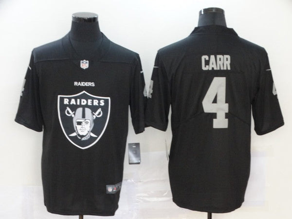 Men's Las Vegas Raiders #4 Derek Carr Black Game Team Jersey