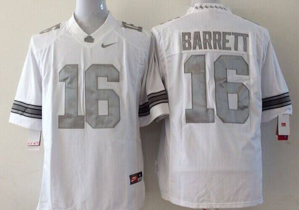 Men's Ohio State Buckeyes JT Barrett #16 White Player Jersey