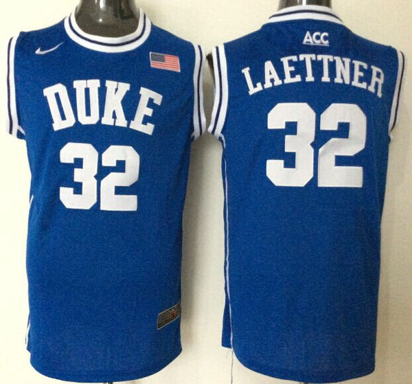 Men's Duke Blue Devils Christian Laettner #32 Blue Player Game Jersey