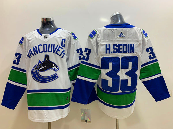 Men's Vancouver Canucks Henrik Sedin #33 White Breakaway Player Jersey