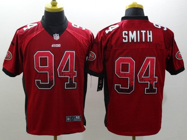 Men's San Francisco 49ers Justin Smith #94 Red Game Jersey