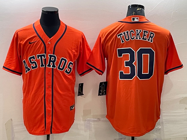 Men's Houston Astros Kyle Tucker #30 Orange Replica Player Jersey