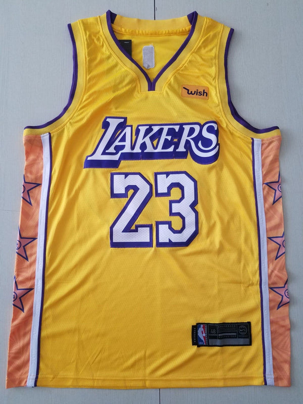 Men's Los Angeles Lakers LeBron James #23 Yellow Swingman Jersey