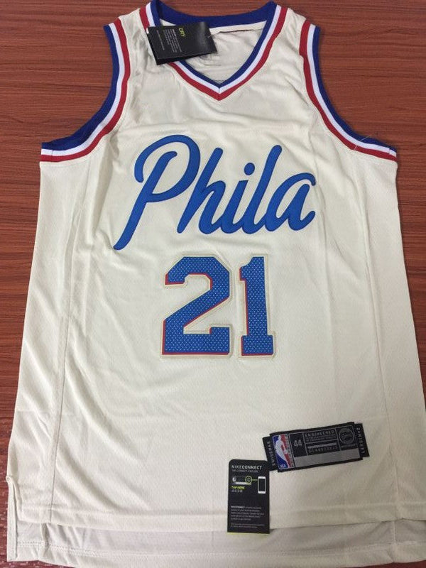 Men's Philadelphia 76ers Joel Embiid #21 White Swingman Player Jersey