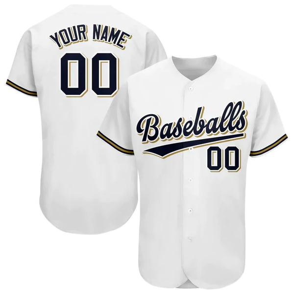 Men's Milwaukee Brewers White Replica Custom Jersey