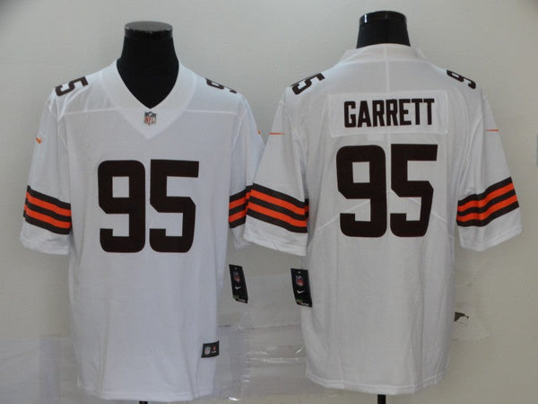 Men's Cleveland Browns Myles Garrett #95 White Player Game Jersey