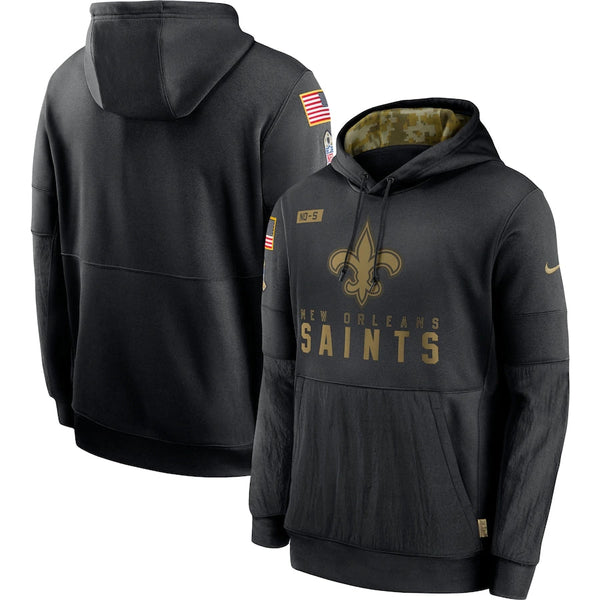 Men's New Orleans Saints NFL 2020 Salute to Service Hoodie Black