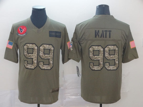 Men's Houston Texans J.J. Watt #99 Brown Game Player Jersey