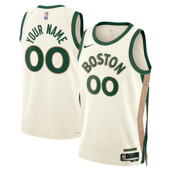 Men's Boston Celtics White 2023/24 Custom Swingman Jersey - City Edition