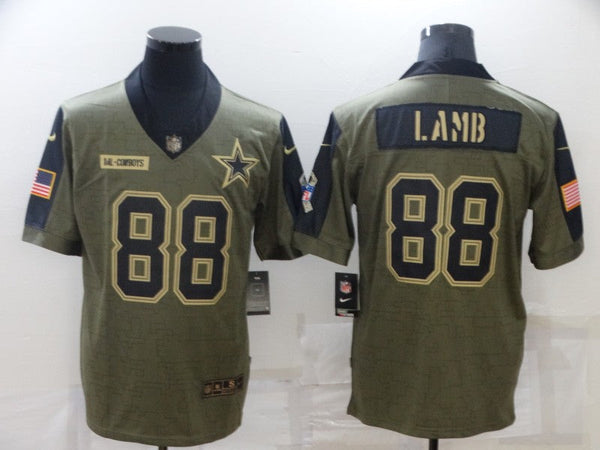 Men's Dallas Cowboys CeeDee Lamb #88 Brown Player Game Jersey