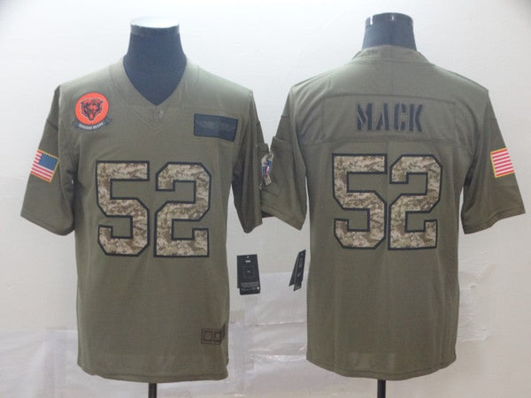 Men's Chicago Bears Khalil Mack #52 Brown Team Game Jersey