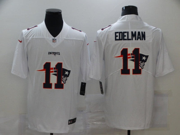 Men's New England Patriots Julian Edelman #11 White Game Jersey