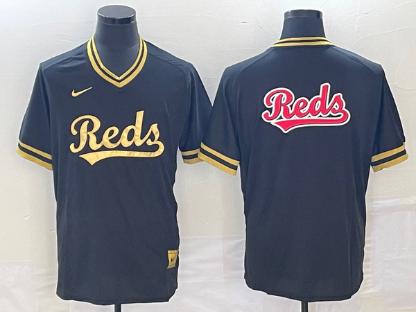 Men's Cincinnati Reds Black Replica Team Jersey