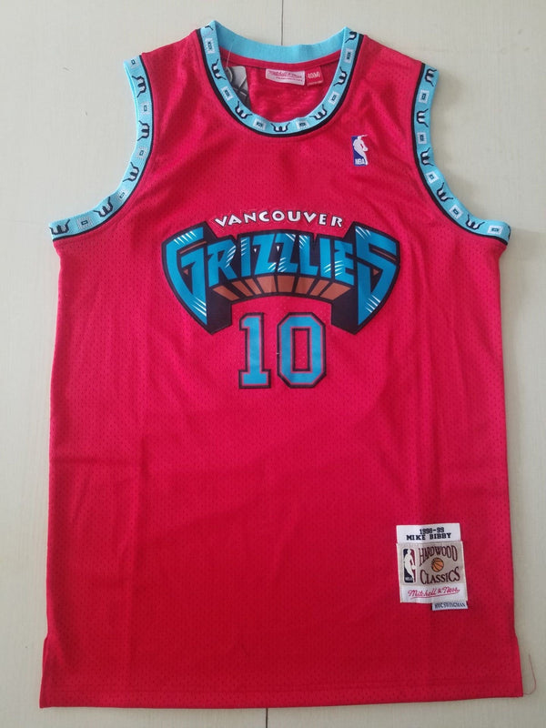 Men's Memphis Grizzlies Mike Bibby #10 Red Classics Swingman Jersey