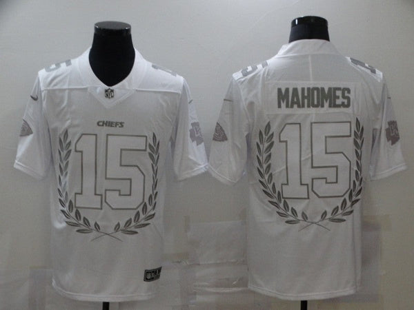 Men's Kansas City Chiefs #15 Patrick Mahomes White Game Jersey