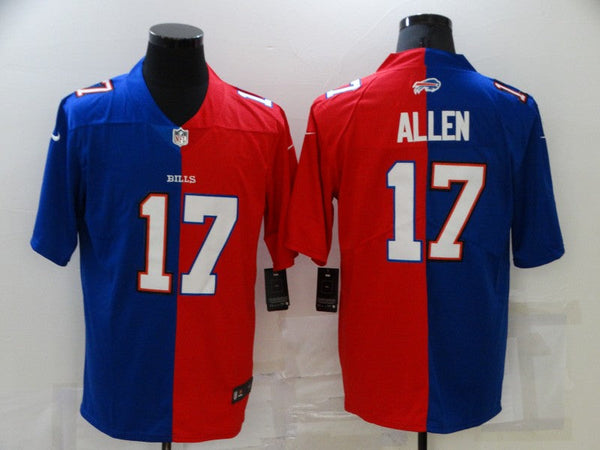 Men's Buffalo Bills Josh Allen #17 Blue/Red Game Jersey