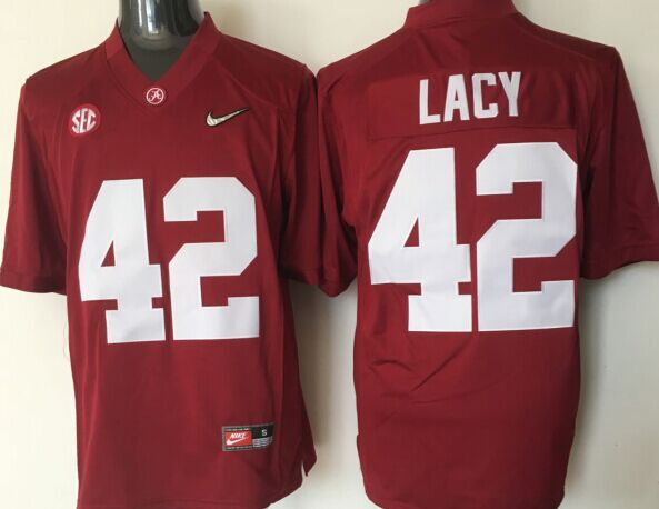 Men's Alabama Crimson Tide Eddie Lacy #42 Crimson Player Game Jersey