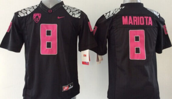 Men's Oregon Ducks Marcus Mariota #8 Black Player Jersey