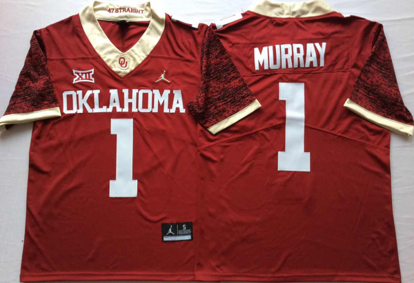 Men's Oklahoma Sooners Kyler Murray #1 Crimson Player Jersey