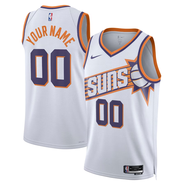 Men's Phoenix Suns White Swingman Custom Jersey - Association Edition