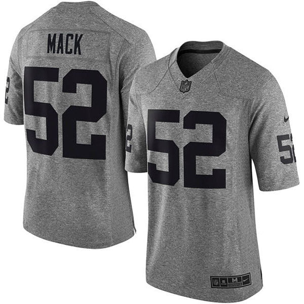 Men's Las Vegas Raiders Khalil Mack #52 Gray Game Jersey