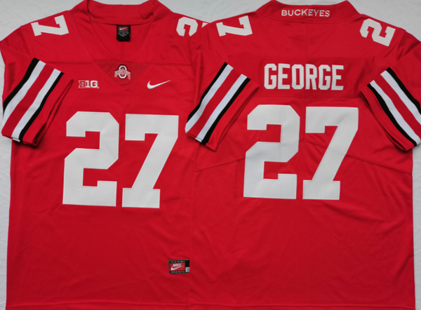 Men's Ohio State Buckeyes Eddie George #27 Scarlet Player Game Jersey