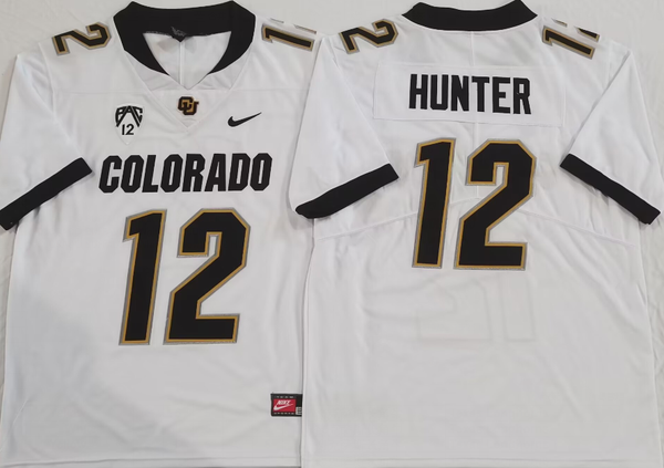 Men's Colorado Buffaloes Travis Hunter #12 White Player Jersey