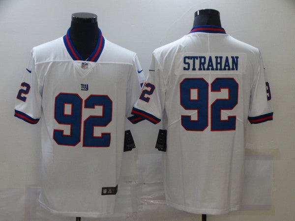 Men's New York Giants Michael Strahan #92 White Game Jersey