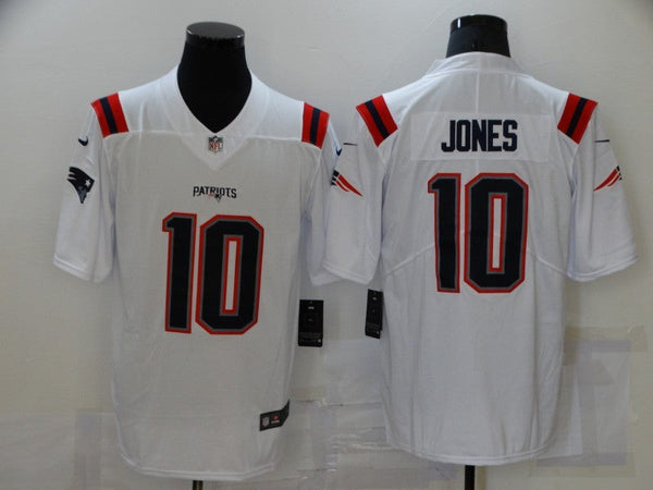 Men's New England Patriots Mac Jones #10 White Vapor Limited Jersey