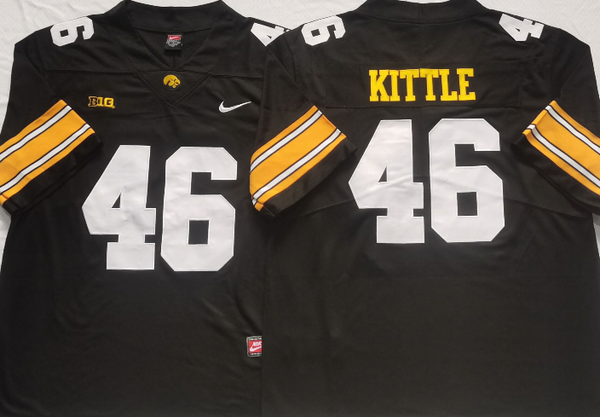 Men's Iowa Hawkeyes George Kittle #46 Black Team Player Game Jersey