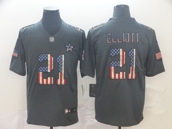 Men's Dallas Cowboys Ezekiel Elliott #21 Black Player Jersey