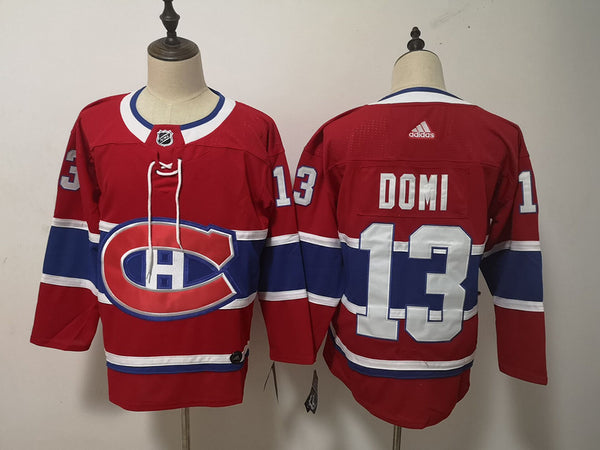 Men's Montreal Canadiens Max Domi #13 Red Player Jersey