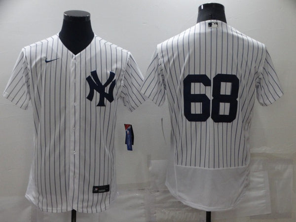 Men's New York Yankees Dellin Betances #68 White Replica Player Name Jersey