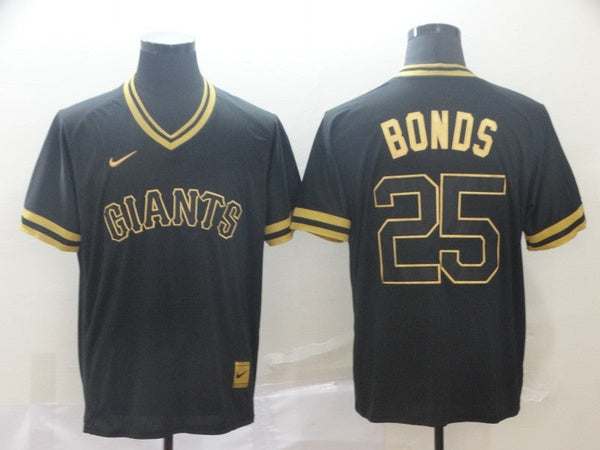 Men's San Francisco Giants Barry Bonds #25 Black Fashion Stitched Jersey