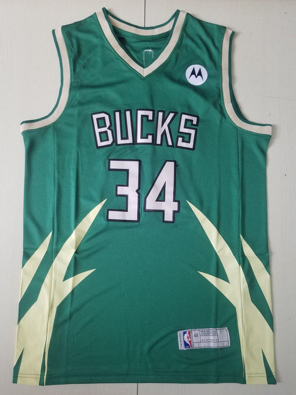 Men's Milwaukee Bucks Giannis Antetokounmpo #34 Green Swingman Jersey