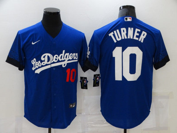 Men's Los Angeles Dodgers Justin Turner #10 Blue Fashion Stitched Jersey