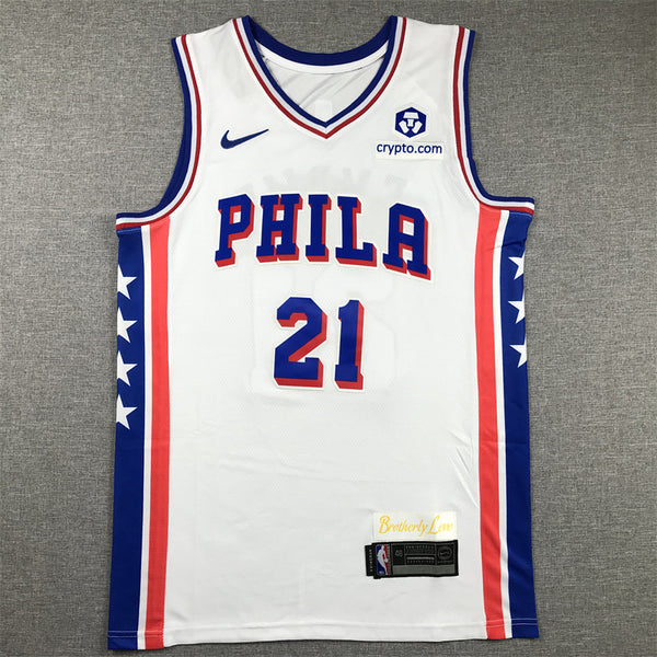 Men's Philadelphia 76ers Joel Embiid #21 White Swingman Jersey