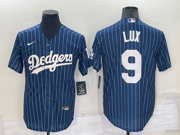 Men's Los Angeles Dodgers Gavin Lux #9 Blue Replica Baseball Jersey