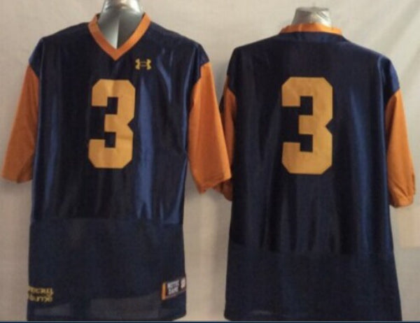 Men's Notre Dame Fighting Irish Joe Montana #3 Navy Player Jersey