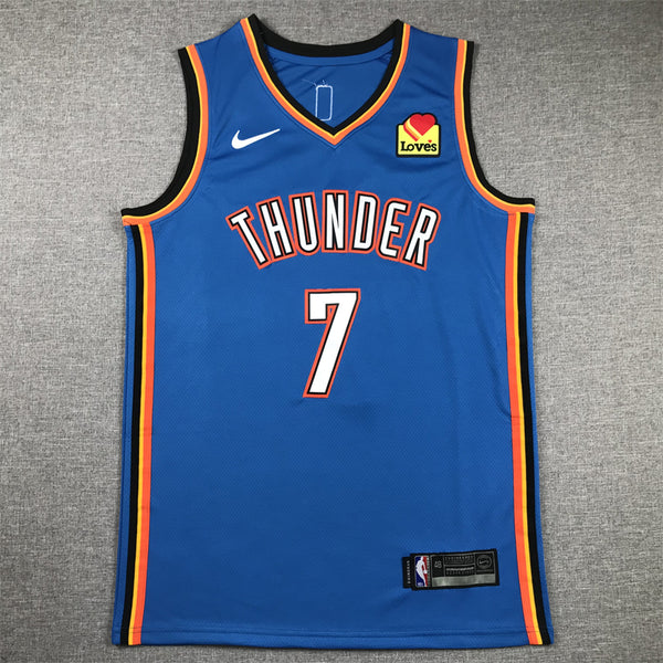 Men's Oklahoma City Thunder Chet Holmgren #7 Blue Swingman Jersey - Icon Edition