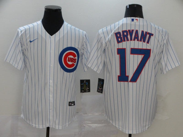 Men's Chicago Cubs Kris Bryant #17 White Replica Baseball Jersey