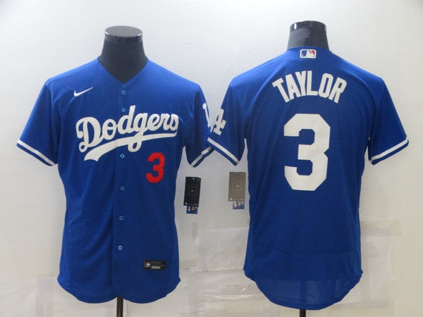 Men's Los Angeles Dodgers Chris Taylor #3 Blue Replica Baseball Jersey