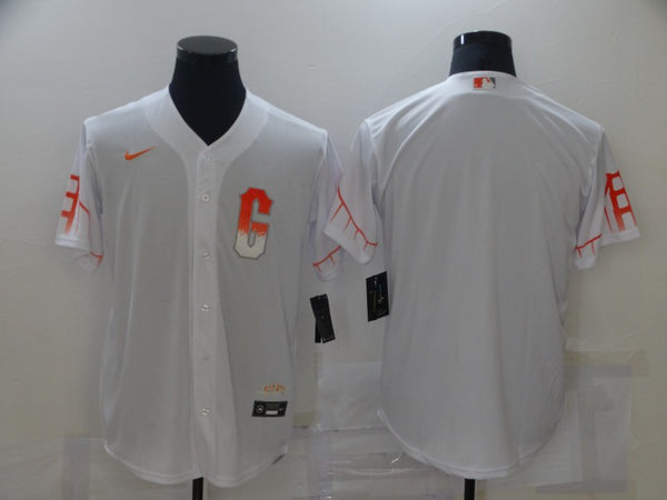 Men's San Francisco Giants White City Connect Replica Blank Jersey