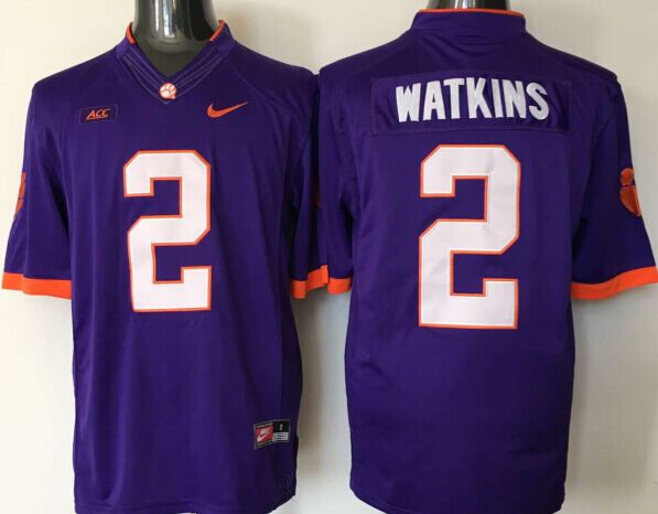 Men's Clemson Tigers Sammy Watkins #2 Purple Game Jersey