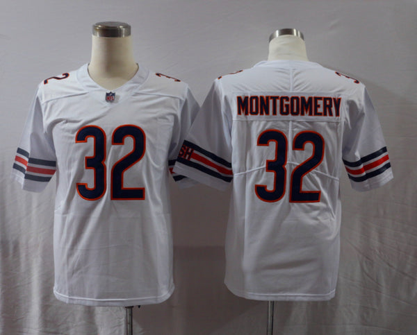 Men's Chicago Bears David Montgomery #32 White Player Game Jersey