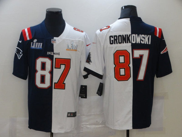 Men's New England Patriots Rob Gronkowski #87 Navy/White Game Jersey