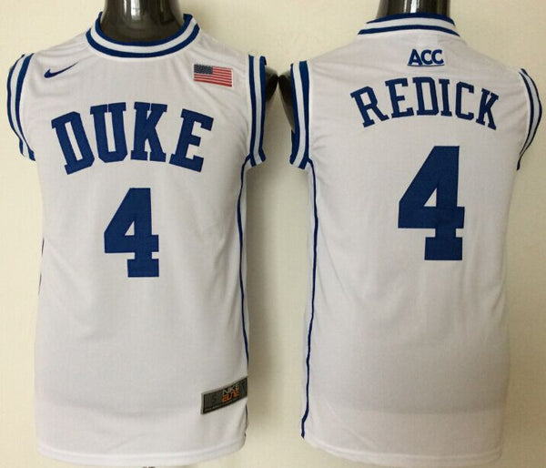 Men's Duke Blue Devils J.J Redick #4 White Game Jersey